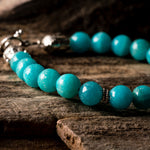 8mm Aqua Jade Natural Gemstone Bracelet (2 Styles)