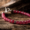 Raspberry Jade Natural Gemstone Bracelet