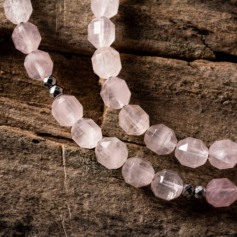 Rose Quartz Energy Prism Necklace or Bracelet