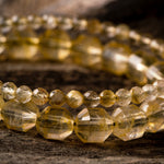 Golden Rutilated Quartz Natural Gemstone Bracelet