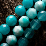 8mm Aqua Jade Natural Gemstone Bracelet (2 Styles)