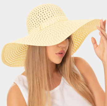 Cutout Straw Sun Hat