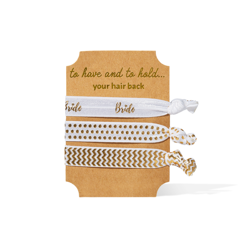 Bride Hair Ties - White