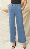 High Waisted Wide Leg Denim Pants