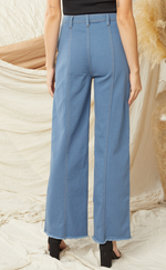 High Waisted Wide Leg Denim Pants