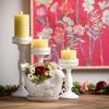 Pedestal Metal White Candle Holders | 3 Sizes